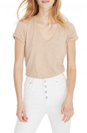 Madewell Whisper Cotton V-Neck Pocket Tee  Regular  amp  Plus Size    Nordstrom at Nordstrom